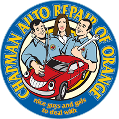 Auto repair logo with cartoon car