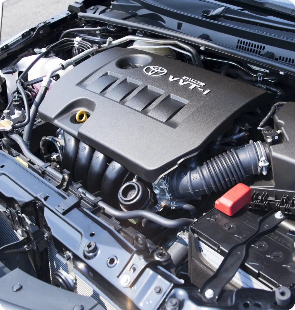 Toyota engine compartment with VVT-i